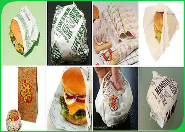 papel do Hamburger do produto comestível