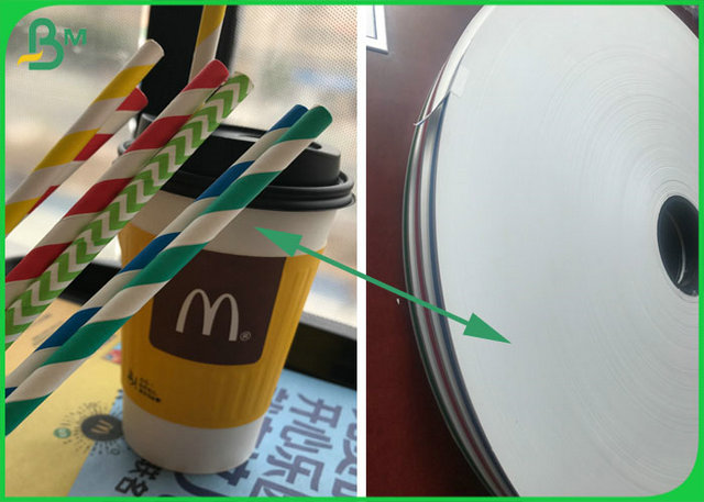 rolo de papel colorido do produto comestível de 60gsm 120gsm/Straw Paper With Biodegradable Compostable