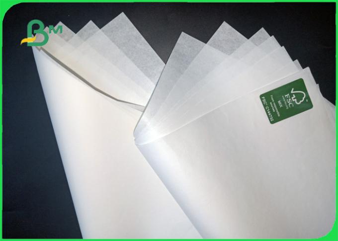cor branca hidrofóbica do papel de embalagem de MG Do produto comestível do revestimento 50gsm para embalar