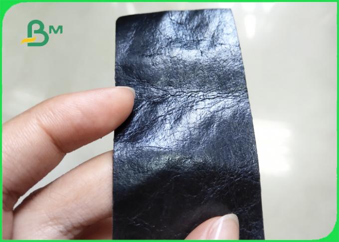 Bens deoposição laváveis lustrosos e Textured do papel de embalagem da cor preta