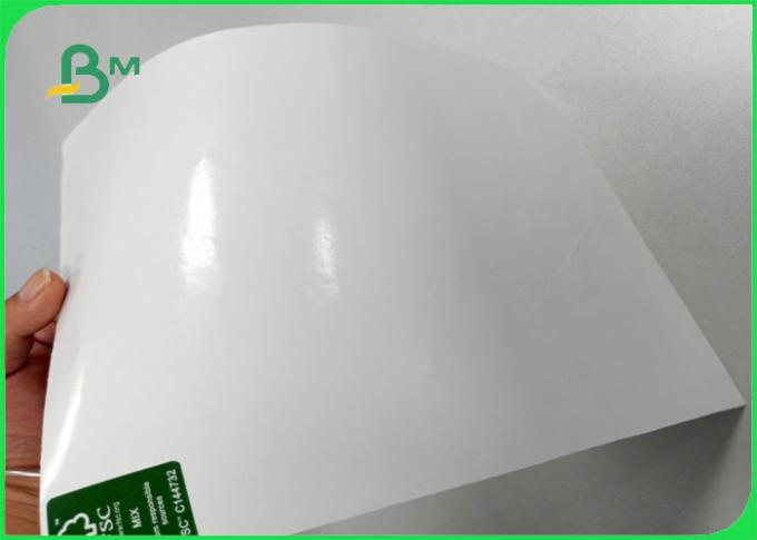 papel de embalagem branco de 100gsm com papel de embalagem descorado do PE resistente do óleo 10gsm no rolo