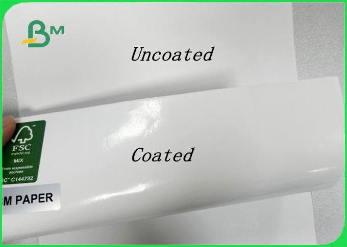 papel de embalagem branco de 100gsm com papel de embalagem descorado do PE resistente do óleo 10gsm no rolo