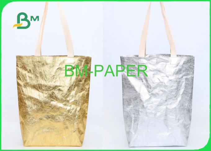   Ouro lavável do papel de embalagem dos detalhes 0.55mm/Ouro/verde/azul de Rosa para sacos brilhantes