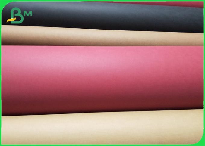 Rolo lavável liso lateral Brown do papel de embalagem do dobro de 0.55MM/de 0.3MM/preto/vermelho