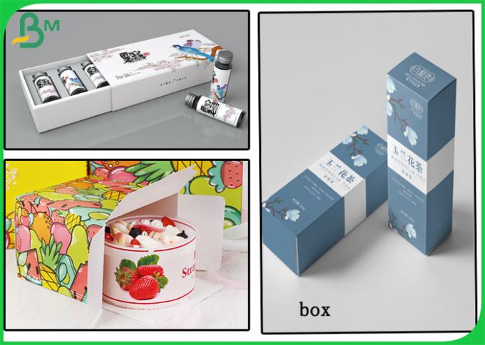 325gsm 350gsm revestiu 1 papel de marfim lateral do produto comestível para a caixa do pacote do alimento