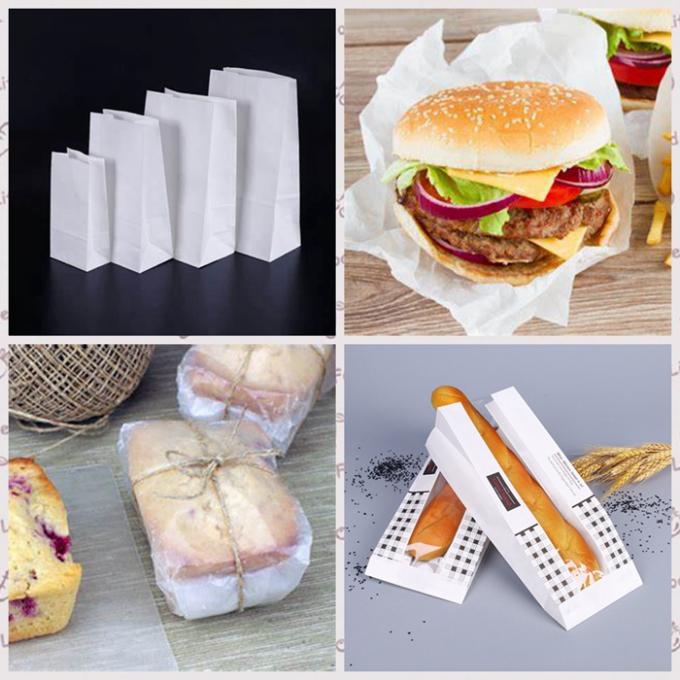 rolo branco do papel de embalagem de produto comestível 50g para a fatura dos sacos de papel do alimento