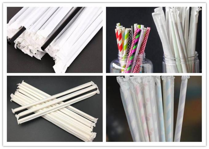 tubo imprimível Straw Wrapping Paper Roll branco de empacotamento da bebida 28g