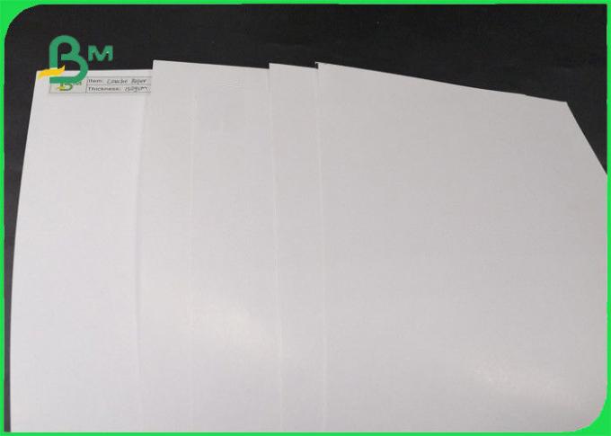 61 * 86cm 100% resistências de dobramento excelentes de papel de Couche da polpa de Vigin para a impressão