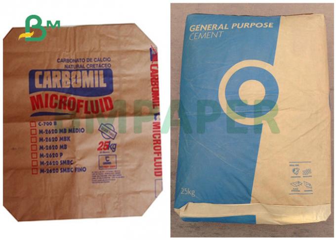 Papel de embalagem elástico de 70gsm 80gsm Brown para o empacotamento do pó da farinha da areia do cimento