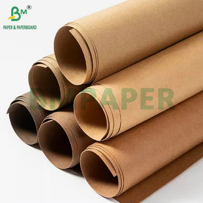 0.3mm 0.55mm 150cm Largura Castanho Rincos Tecido Kraft pré-lavado Para bolsas de mão