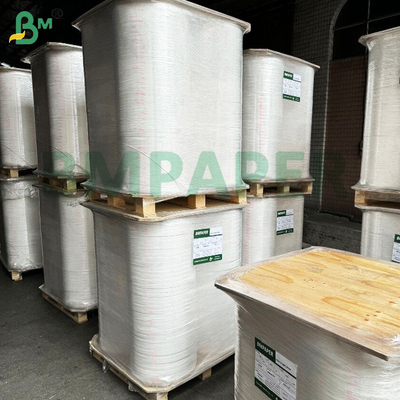 Papel de embalagem de palha branco de 28 gm 38 mm / 44 mm para palhas de restaurante embaladas individualmente