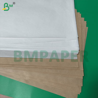 38 gm 50 gm Papel à prova de gordura puro Branco e Marrom para sacos de sanduíche