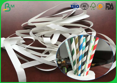 Recicl eo papel de embalagem branco Rolls inofensivo de papel do papel 14mm 15mm 60gsm para as palhas de papel