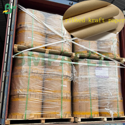 Papel Kraft Marrom Não Branqueado com Nervuras de 60gsm 70gsm Para Embalagem 1100mm 1200mm