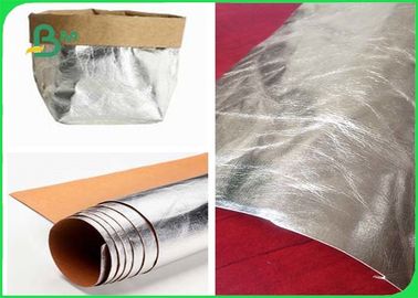 Papel de embalagem De prata lavável, papel de embalagem Eco de Brown da polpa da fibra natural amigável