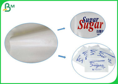 Umidade - prova PE 40gsm + 10gsm um rolo branco revestido lado do papel do produto comestível para pacotes do açúcar