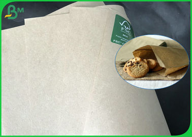 Papel de envolvimento biodegradável do produto comestível de 40gsm 50gsm 60gsm Brown para o alimento Pakages da rua