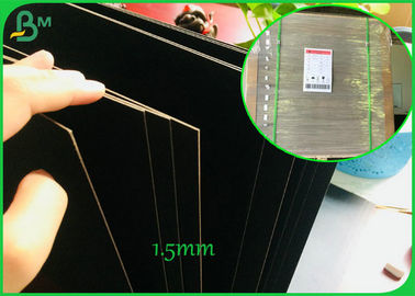 800GSM 1.2mm ambo placa de papel da cor preta revestida do lado para fazer a caixa de presente da parte alta