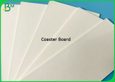 Papel branco sem revestimento da pousa-copos de 220G 270G 320G 350G/papel absorvente 0.4mm - 2mm grossos