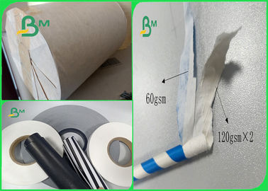 60gsm imprimível sem rolo Unbleached do papel de embalagem Do odor para as palhas de papel