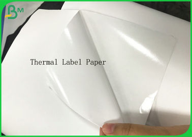 Papel térmico impermeável branco vazio do código de barras de Adhes do auto de Rolls da etiqueta do papel de etiqueta