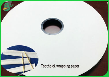 Palito branco biodegradável da cor 28gsm que envolve a largura do rolo 32mm do papel de embalagem