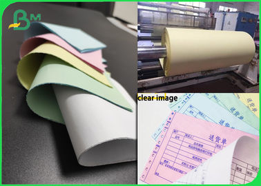 Papel colorido Rolls do NCR dos CF 55 dos CB 52 CFB 50 da impressão do papel sem carbônio de Digitas