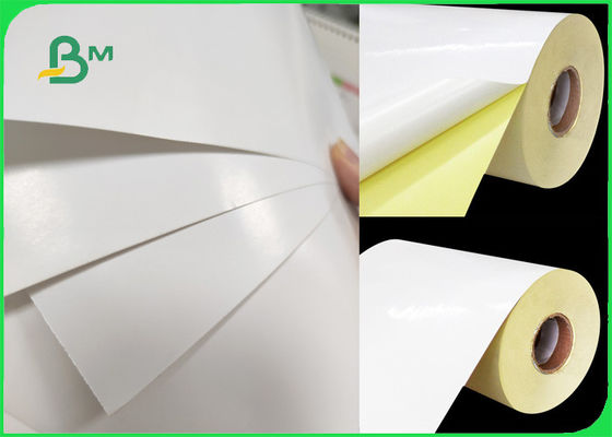 Parte superior semi - anote o papel inferior amarelo de papel da etiqueta do papel de embalagem 140gsm de 157gsm