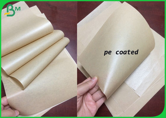 Papel de embalagem seguro e Degradable de 100% de Brown Com o PE revestido para sacos de papel