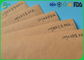 Papel do forro de Brown Kraft da polpa de madeira de 100% 35 G/M - 100gsm para amostras grátis do saco de papel