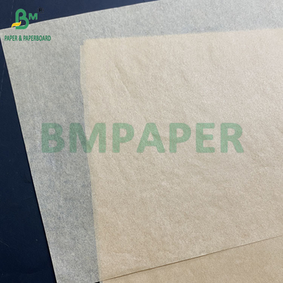 34gm 40gm papel à prova de gordura Kraft marrom Sandwich folhas de embalagem de tamanho personalizado