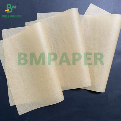 34gm 40gm papel à prova de gordura Kraft marrom Sandwich folhas de embalagem de tamanho personalizado