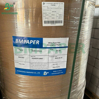 35gm 50gm Kit 3 Kit 5 bobinas de papel branqueado à prova de gordura para embrulhar kebabs