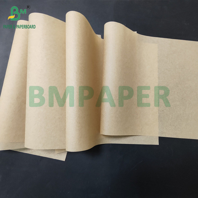 Papel de embalagem para sanduíches resistente à gordura de 35 gm 40 gm marrom para cesta de alimentos 700 mm