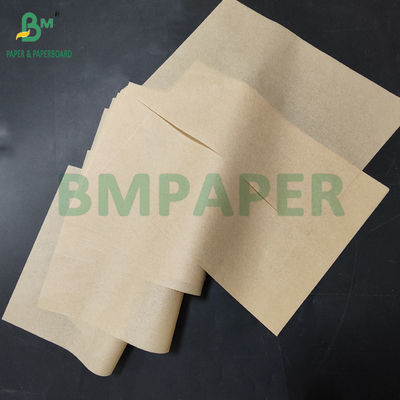 Papel de embalagem para sanduíches resistente à gordura de 35 gm 40 gm marrom para cesta de alimentos 700 mm