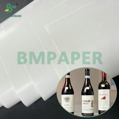 Papel branco de alta resistência ao molhamento 75 gm 80 gm para rótulos de vinhos tintos
