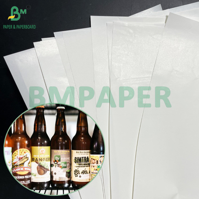 65 gm 70 gm resistente à água resistência ao molho C1S papel de etiqueta para garrafa de cerveja autocolante