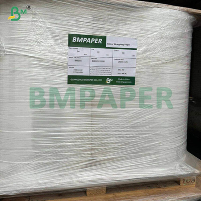 24 g 28 g embalagens de palha branca rolos de papel 27 mm Largura 6000 m comprimento