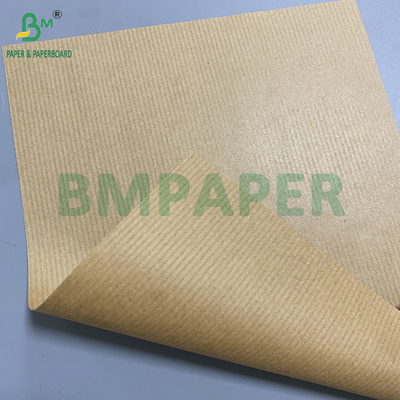 80gm Brown Striped Kraft Paper Gift Wrapper Gloss de um lado Excelente resistência