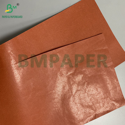 Papel Kraft de 42 gm de raios vermelhos para embrulho de frutas Cera de um lado Papel leve de qualidade alimentar