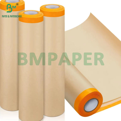 70gm Pintura de automóvel Pre-tape Kraft Papel Spray Cobrindo Mascaragem Protetora 126 cm