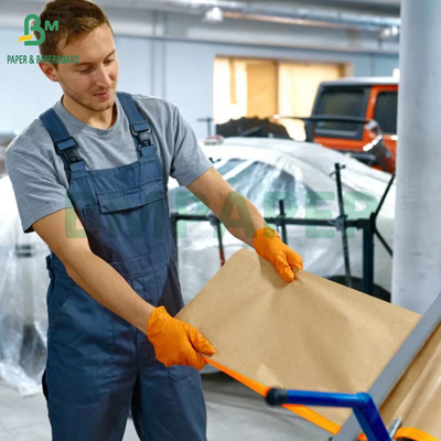 70gm Pintura de automóvel Pre-tape Kraft Papel Spray Cobrindo Mascaragem Protetora 126 cm