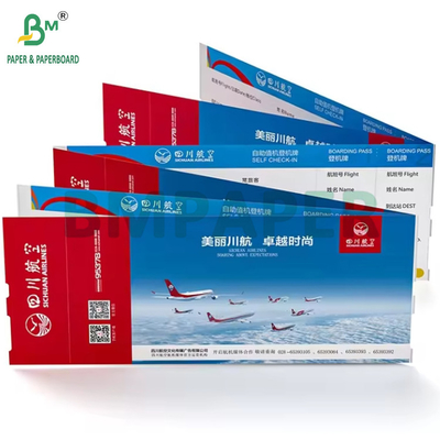 175g bilhetes de avião de companhias aéreas térmicas personalizadas cartão de embarque papel 18,8cm x 8,3cm
