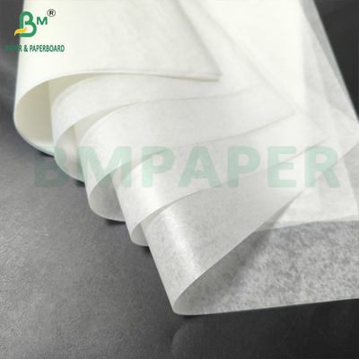 40 GSM Rolos de papel branco encerado com cera em ambos os lados Resistente à gordura