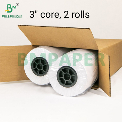 20# Rolo de papel de ligação branco simples para impressoras a jato de tinta de grande formato 24 In x 150 Ft