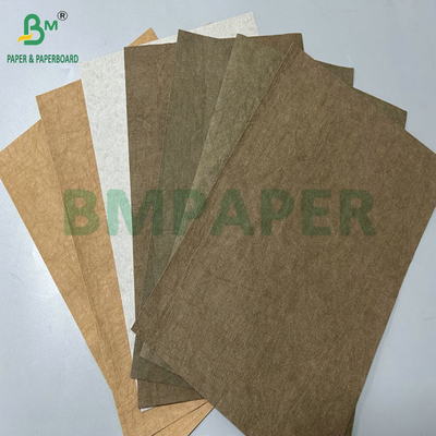 0.3mm 0.55mm 150cm Largura Castanho Rincos Tecido Kraft pré-lavado Para bolsas de mão