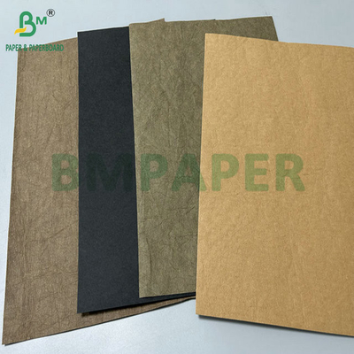 0.3mm 0.55mm 150cm Largura Castanho Rincos Tecido Kraft pré-lavado Para bolsas de mão