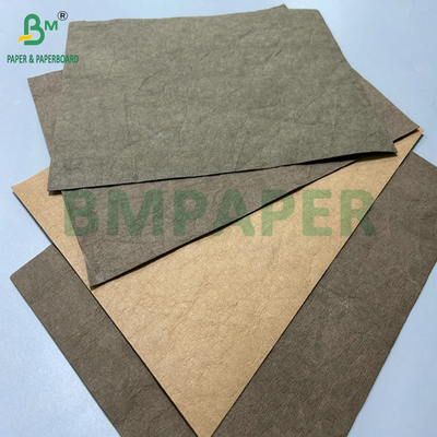 0.3mm 0.55mm 150cm Largura Castanho Rincos Tecido Kraft pré-lavado Para bolsas de mão