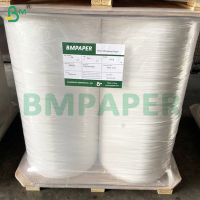 60/120 gsm Pulpa de madeira impressa Rolos de papel de palha de alta rigidez