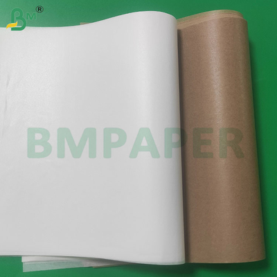 30 gm rolos de papel revestidos de silicone de lado duplo, resistentes à gordura, castanho